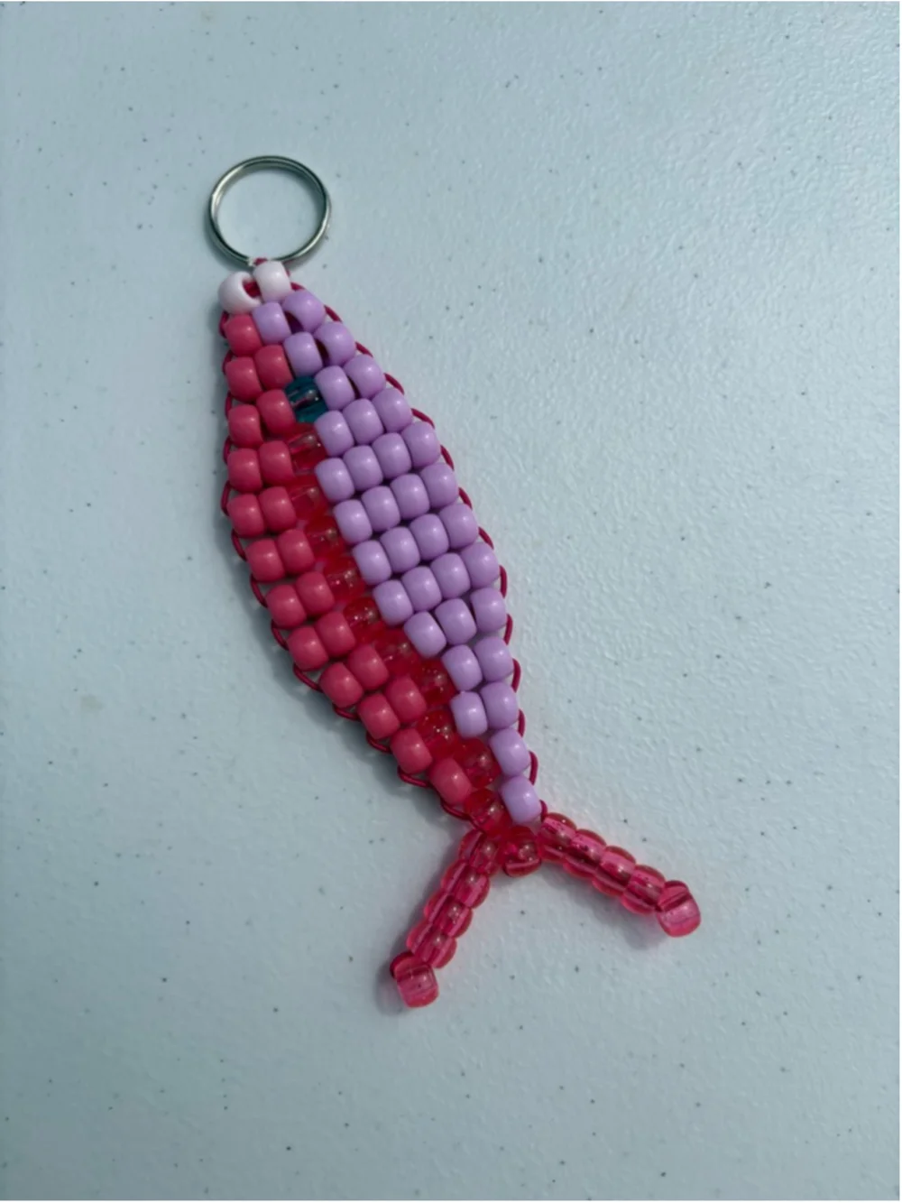Pony Bead Fish Keychain | Bag Charm | Handmade